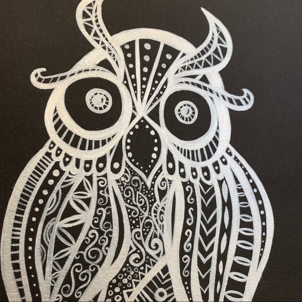 Lovely Star Original Owl Painting